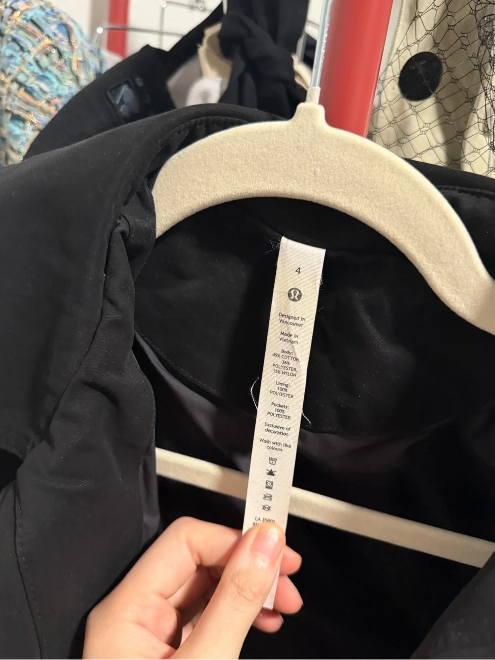 lululemon athletica Black Cropped Utility Jacket with Snap Front